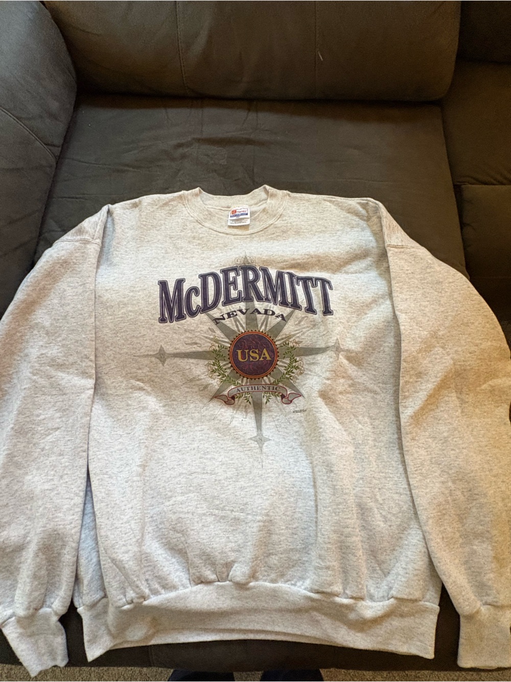 McDermitt Gray Hanes Crewneck Sweatshirt
